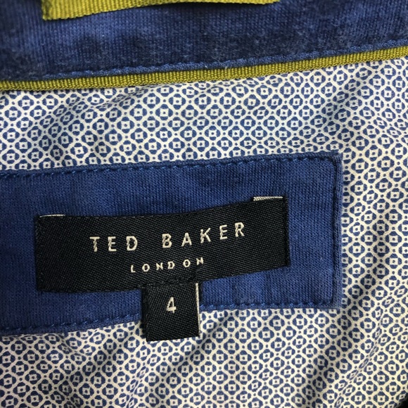 Ted Baker London Blue Polo Mens Golf Shirt Large - Picture 2 of 3